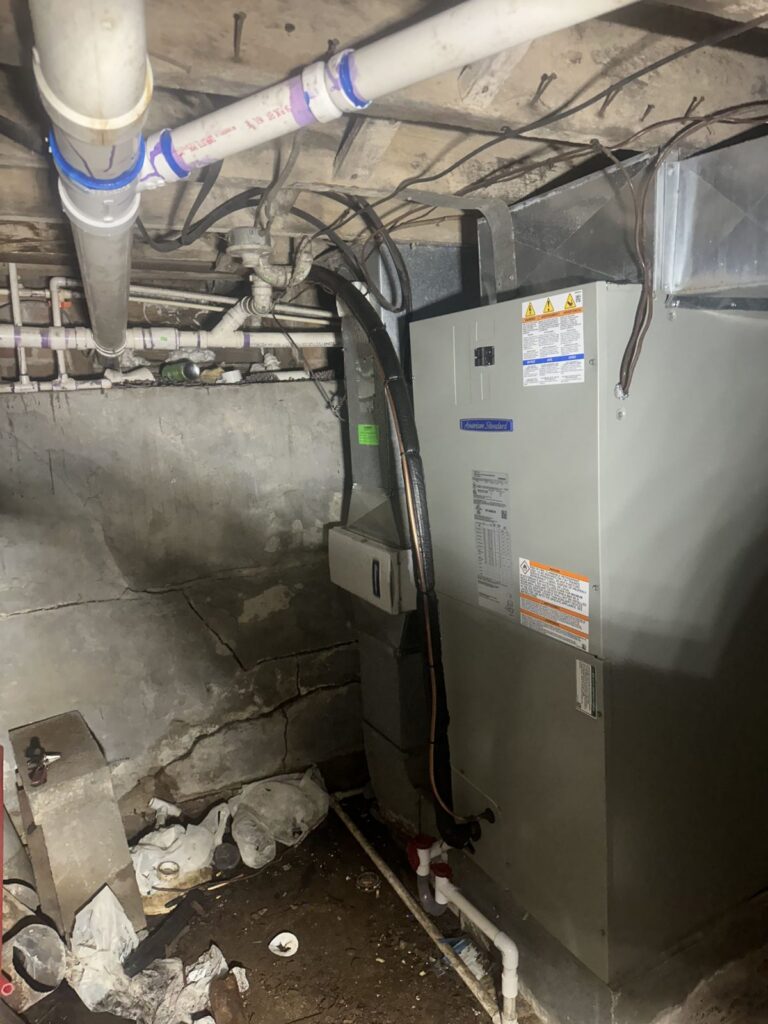 New American Standard heat pump air handler installed by Boss Services in Southwest Michigan