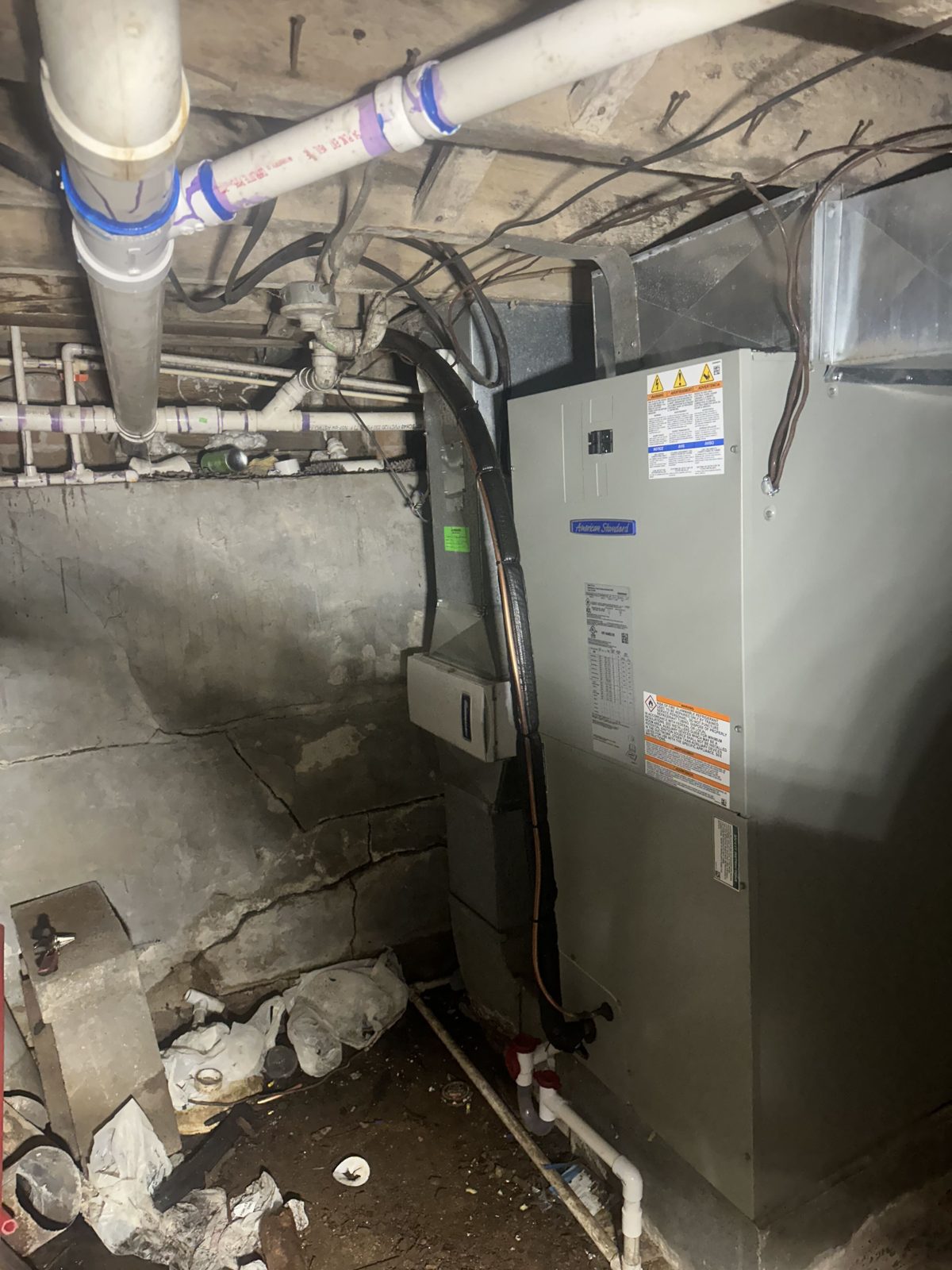 New American Standard heat pump air handler installed by Boss Services in Southwest Michigan