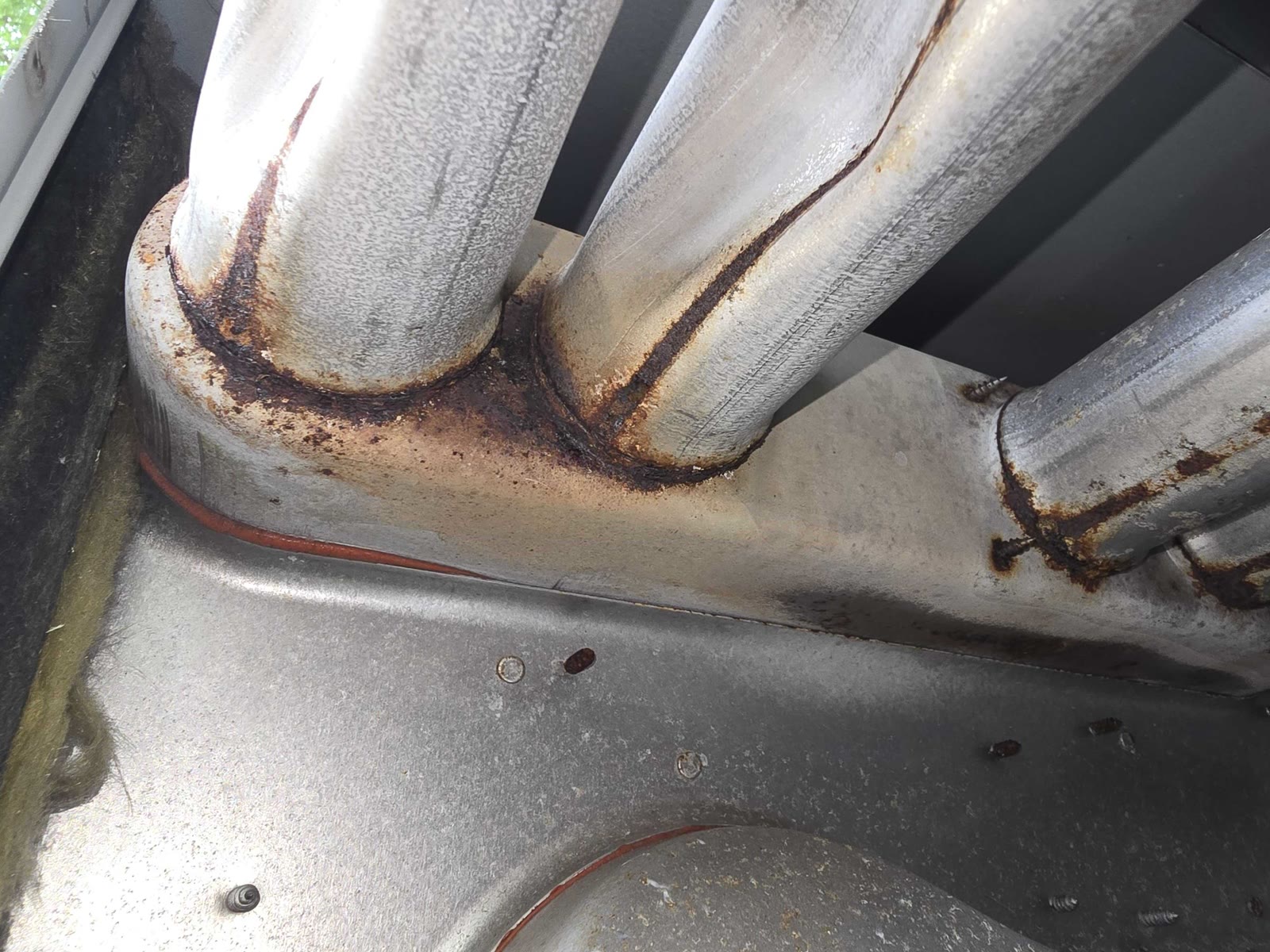 Damaged furnace heat exchanger found during inspection